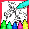 Anime Blue Mermaid Coloring Mystical Tides