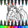 Anime Fox Girl Cute Coloring Pages-Color Your Imagination