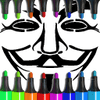Anonymous Mask Coloring Art Studio